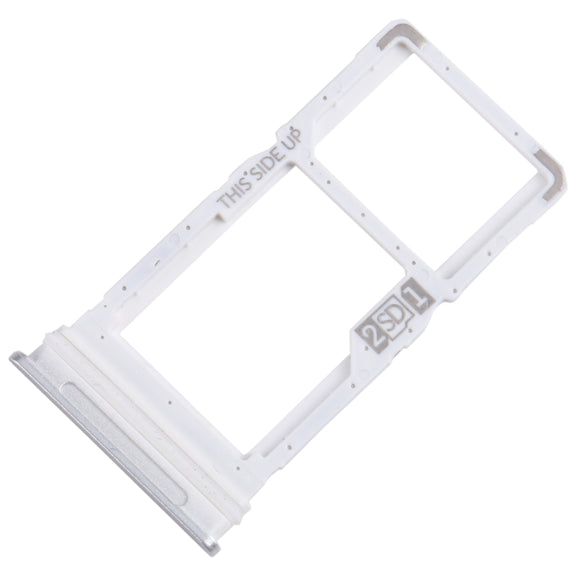 For Motorola One 5G Ace SIM Card Tray + Micro SD Card Tray (Silver)