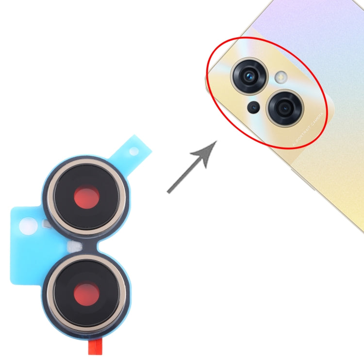 For OPPO Reno8 Z 5G Original Camera Lens Cover (Gold) - Camera Series by PMC TechLife | Online Shopping South Africa | PMC TechLife