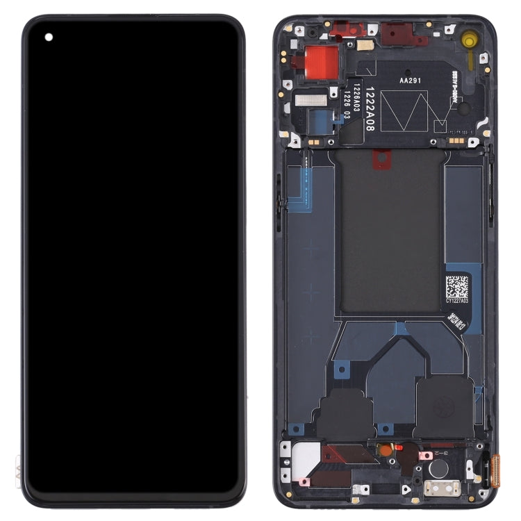 Original LCD Screen For OPPO Reno7 Pro 5G Digitizer Full Assembly with Frame (Black)