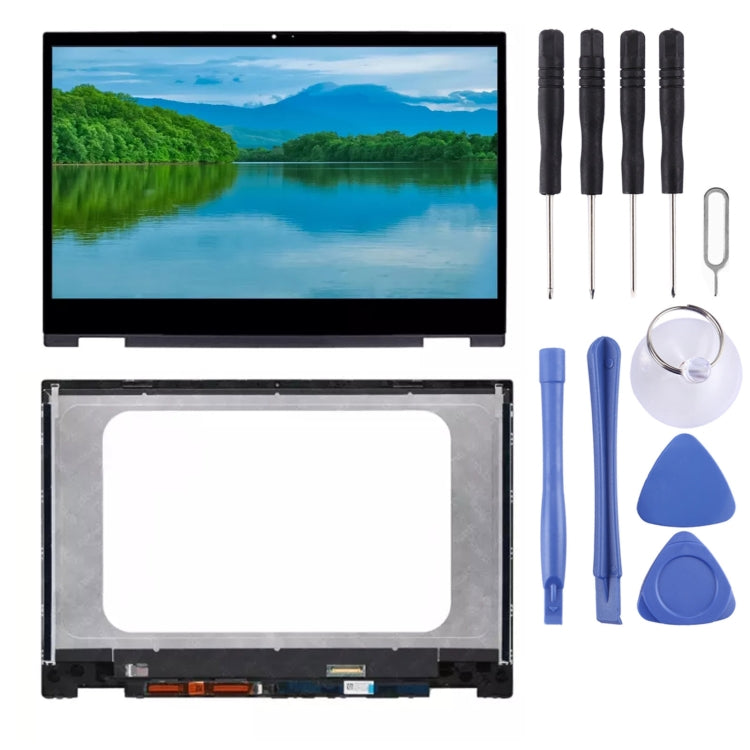 LCD Screen For HP Pavilion X360 14-DW 14M-DW Digitizer Full Assembly with Frame(Black) - free shipping - PMC TechLife - Order now!