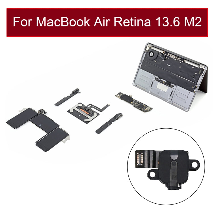 Earphone Jack Flex Cable 821-03656-A for MacBook Air 13.6 inch A2681 2022 EMC4074 (Black) - Flex Cable by PMC TechLife | Online Shopping South Africa | PMC TechLife