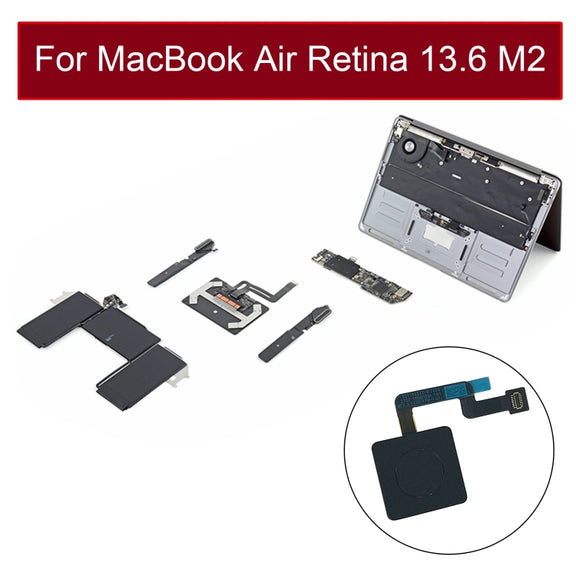 Power / Fingerprint Touch-ID Button Flex Cable 821-04012-02 for MacBook Air Retina 13.6 M2 A2681 2022