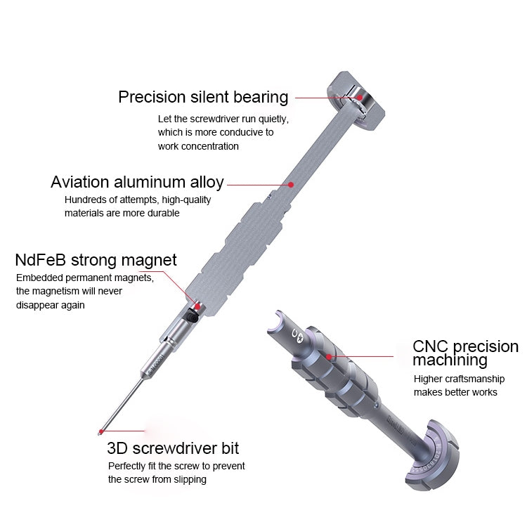 Qianli i-Thor S2 Precision 3D Texture Hollow Cross Tip Middle Bezel Screwdriver - Screwdriver by QIANLI | Online Shopping South Africa | PMC TechLife | Buy Now Pay Later Mobicred