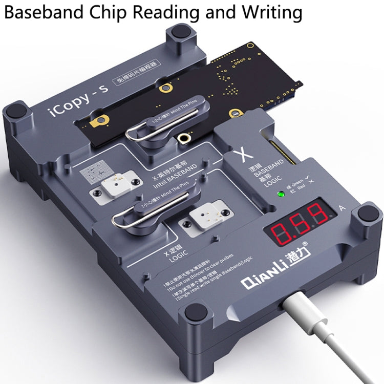 Qianli iCopy-S Double Sided Chip Test Stand 4 in1 Logic Baseband EEPROM Chip Non-removal For iPhone X / XS / XR / XS Max - free shipping - PMC TechLife - Order now!