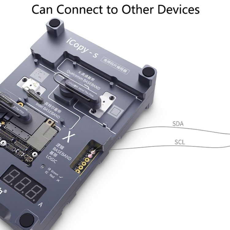 Qianli iCopy-S Double Sided Chip Test Stand 4 in1 Logic Baseband EEPROM Chip Non-removal For iPhone X / XS / XR / XS Max - free shipping - PMC TechLife - Order now!