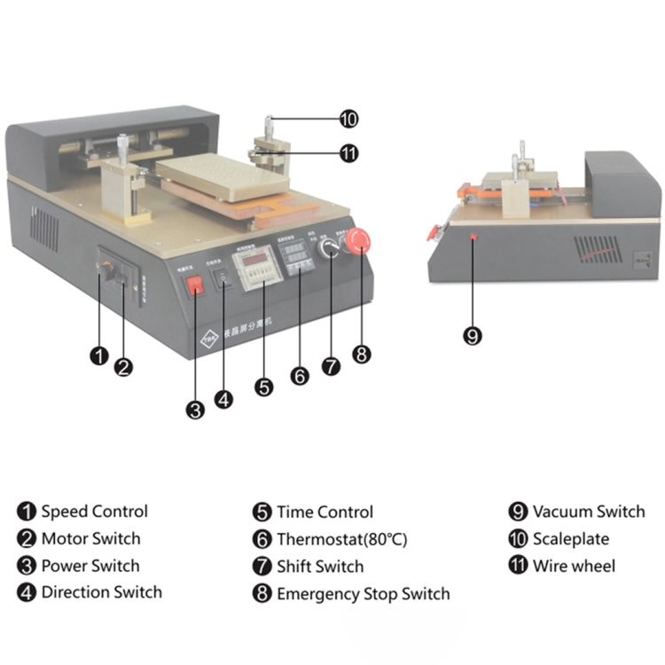 TBK958 Aluminum Alloy LCD Screen Automatic Separation Machine Built-in Temperature Control Chip For 7 inch Mobile Phone - free shipping - PMC TechLife - Order now!