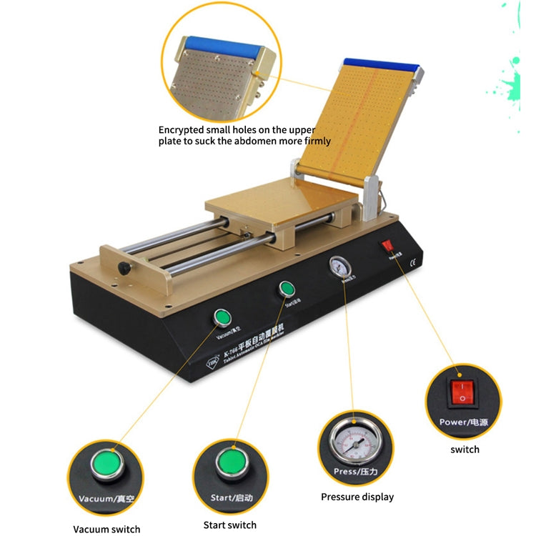 TBK-766 12 inch Tablet Automatic OCA Laminator Machine Polarizer Film Laminator Machine for LCD Repair Built-in Vacuum Pump - free shipping - PMC TechLife - Order now!