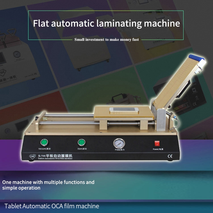 TBK-766 12 inch Tablet Automatic OCA Laminator Machine Polarizer Film Laminator Machine for LCD Repair Built-in Vacuum Pump - free shipping - PMC TechLife - Order now!