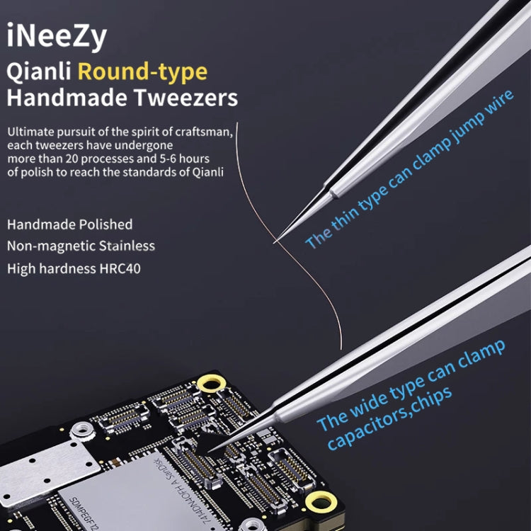 Qianli iNeezy YX-01 Stainless Steel Extra-sharp Thickened Tweezers Pointed Tweezers - Tweezers by QIANLI | Online Shopping South Africa | PMC TechLife | Buy Now Pay Later Mobicred