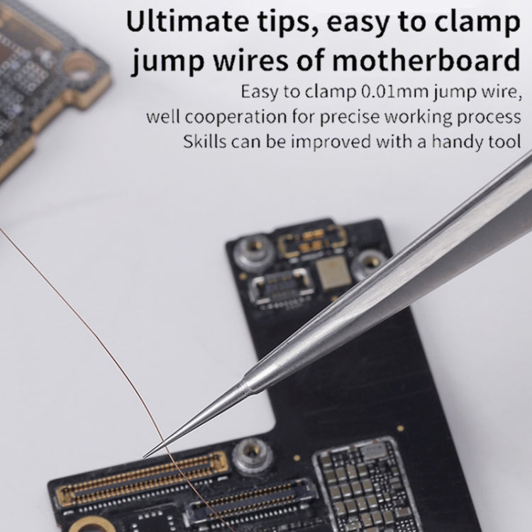 Qianli iNeezy YK-02 Stainless Steel Extra-sharp Thickened Tweezers Pointed Tweezers - free shipping - PMC TechLife - Order now!