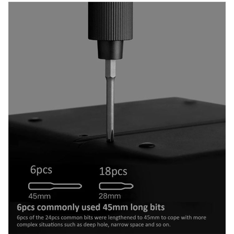 25 in 1 Original Xiaomi Mijia Electric Precision Screwdriver Kit Rechargeable Magnetic Aluminum Case - free shipping - PMC TechLife - Order now!