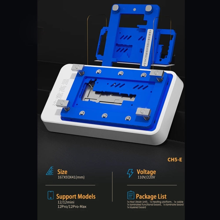 MiJing CH5 Motherboard Heater Preheater Layering Welding Platform for iPhone 12 Series, US Plug - free shipping - PMC TechLife - Order now!