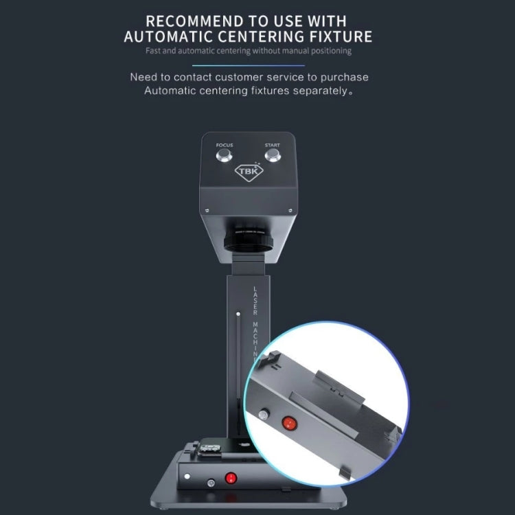 TBK-958M Laser Marking Machine Auto Focus Frame Separator 2 in 1 Engraving Equipment, US Plug