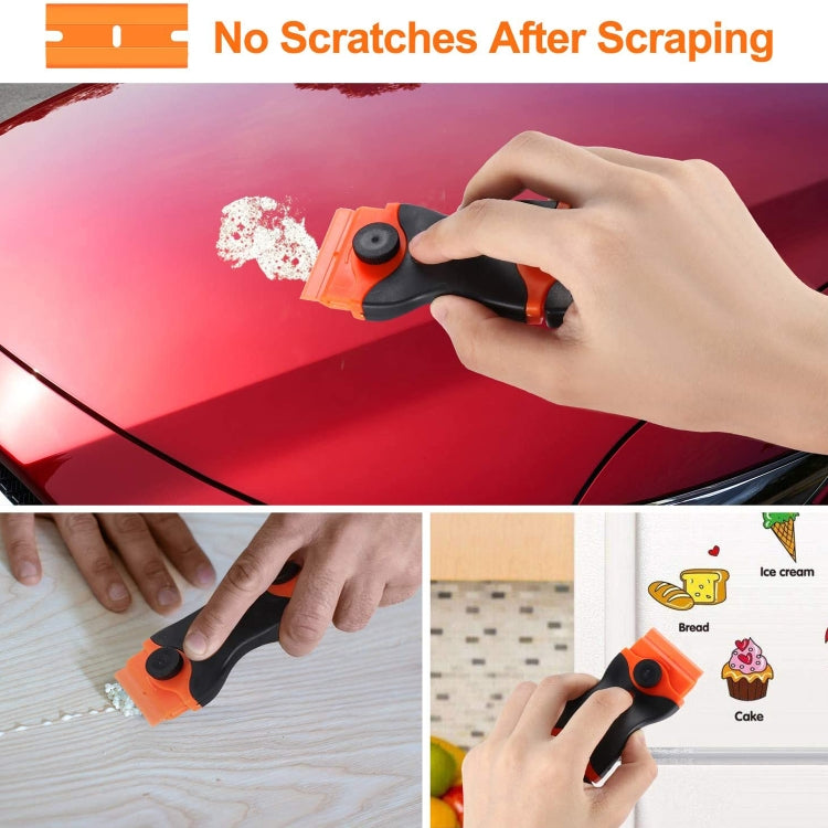 Double Headed Scraper Blade Glue Squeegee Remover Cleaner Tool (Orange) - free shipping - PMC TechLife - Order now!