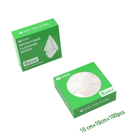 2UUL 10x10cm Microfiber Cleaning Wiper Antistatic Dust-Free Cloth - free shipping - PMC Jewellery - Order now!