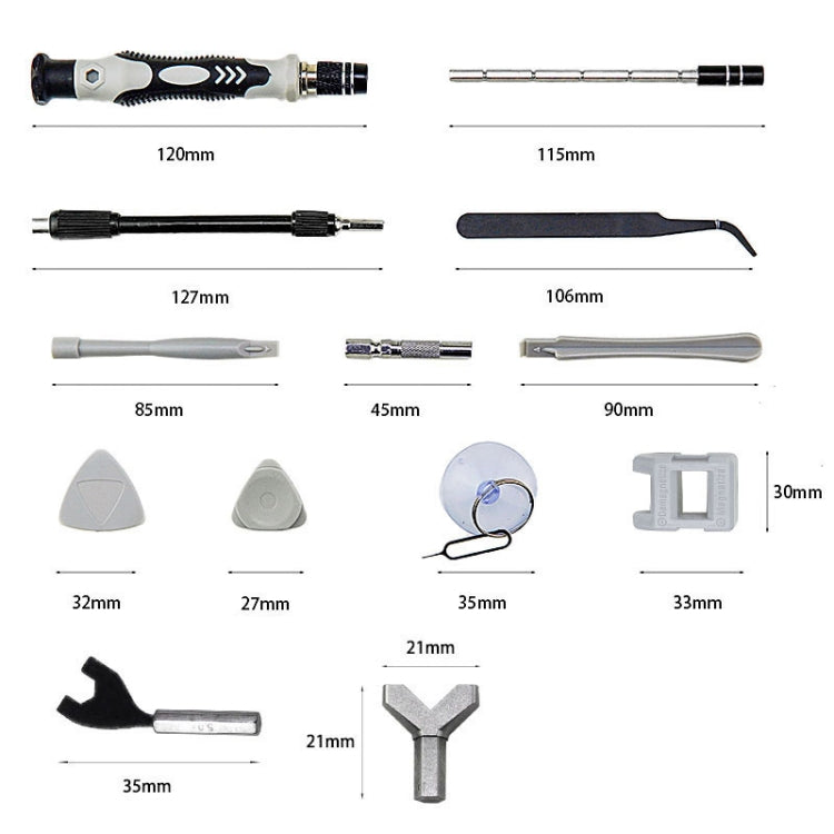138 in 1 DIY Mobile Phone Disassembly Tool Clock Repair Multi-function Tool Screwdriver Set (Grey) - Screwdriver Set by PMC TechLife | Online Shopping South Africa | PMC TechLife