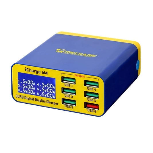 Mechanic icharge 6M QC 3.0 USB Smart Charger Support Fastcharging With LCD, EU Plug - free shipping - PMC Jewellery - Order now!