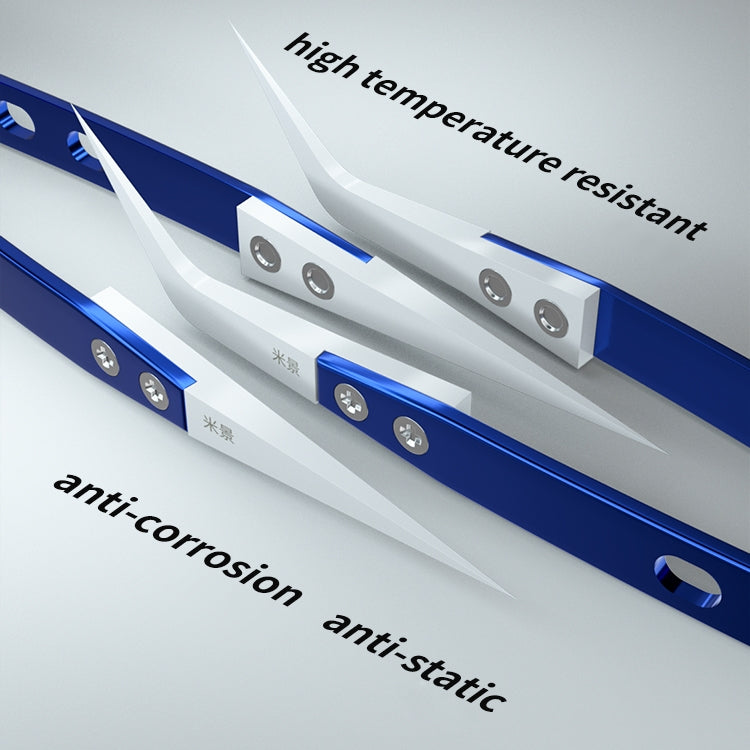 Mijing Antistatic Precision Diamagnetism Tweezers(Curved) - free shipping - PMC Jewellery - Order now!