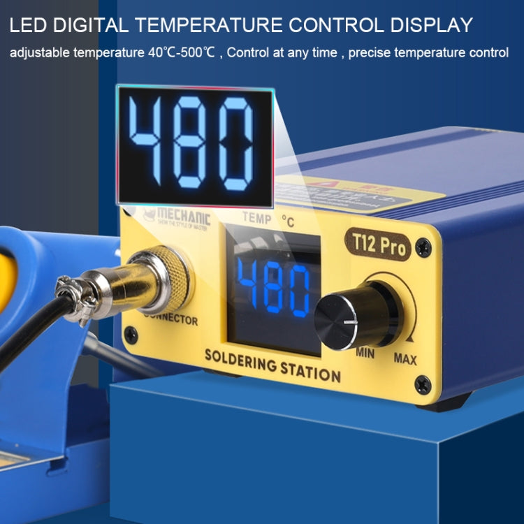Mechanic T12 Pro Intelligent Anti-static Digital Heating Solder Station, EU Plug - free shipping - PMC TechLife - Order now!