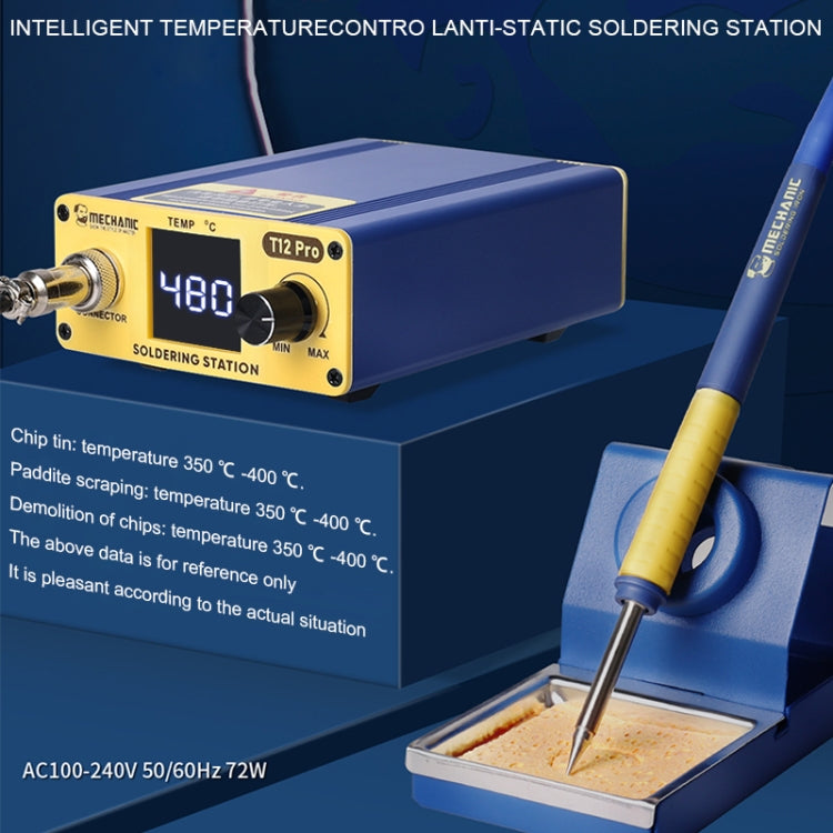 Mechanic T12 Pro Intelligent Anti-static Digital Heating Solder Station, EU Plug