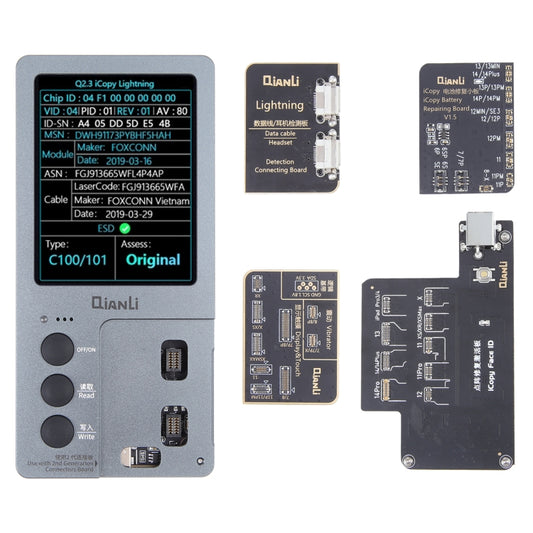 For iPhone 6 - 14 Pro Max 5 in 1 Qianli iCopy Plus 2.2 Repair Detection Programmer Set, Plug: EU - free shipping - PMC Jewellery - Order now!