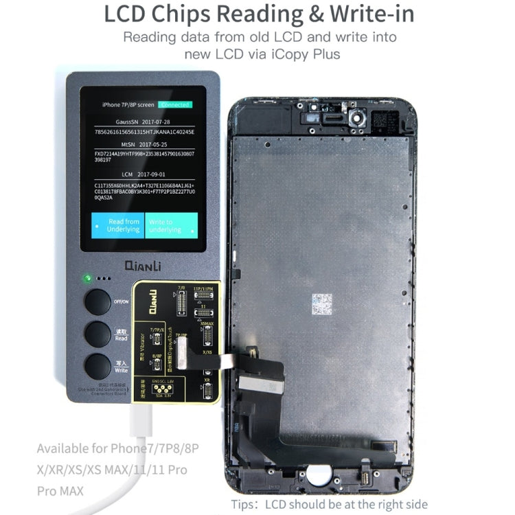 For iPhone 6 - 14 Pro Max 3 in 1 Qianli iCopy Plus 2.2 Repair Detection Programmer Set, Plug: US - free shipping - PMC TechLife - Order now!