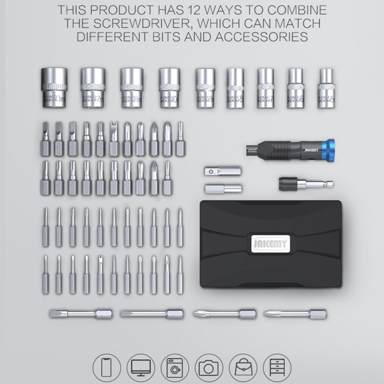 JAKEMY JM-6125 60 in 1 Professional Screwdriver Set - free shipping - PMC Jewellery - Order now!