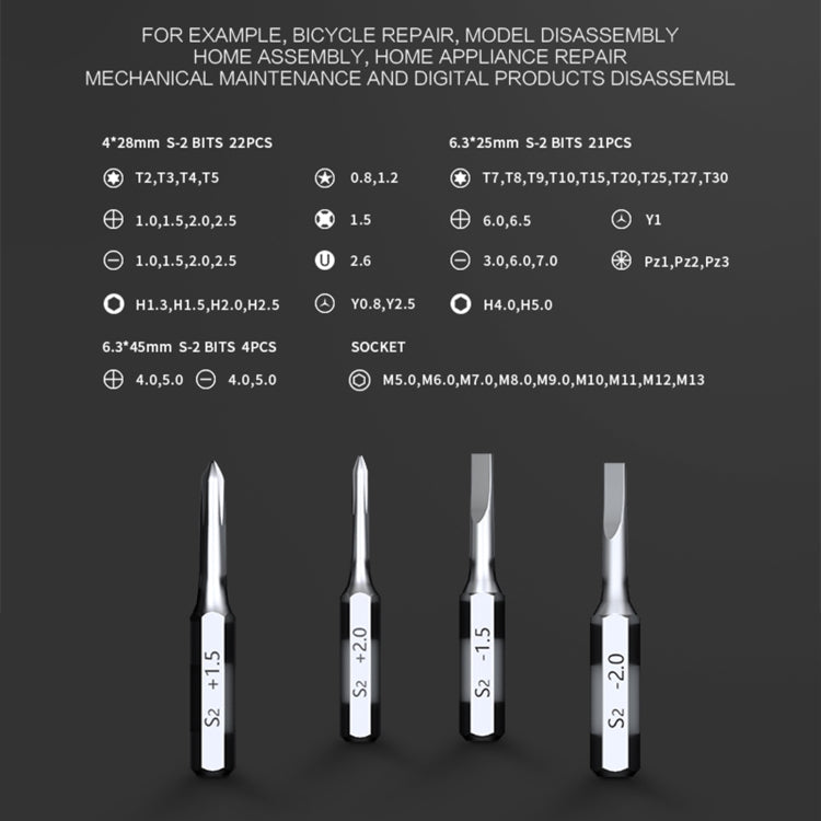 JAKEMY JM-6125 60 in 1 Professional Screwdriver Set - free shipping - PMC Jewellery - Order now!