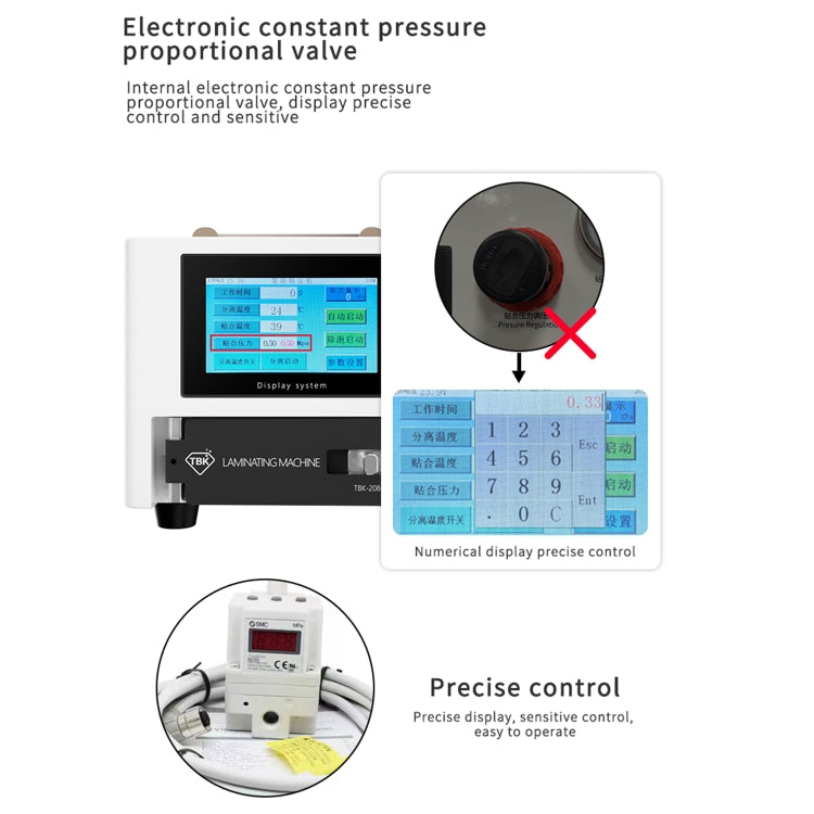TBK 208M 3 in 1 Mini LCD Screen Vacuum Laminating Machine, US Plug - free shipping - PMC Jewellery - Order now!