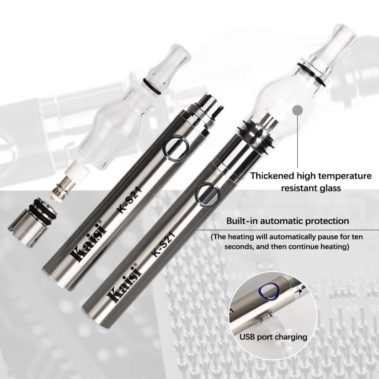 Kaisi K-S21 Rosin Pen Rosin Atomization Machine Short Circuit Detector(Silver)