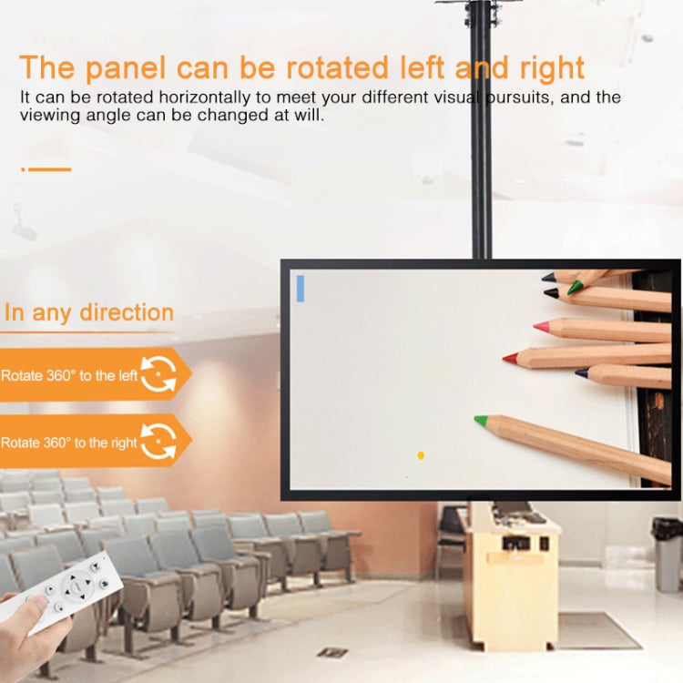 32-65 inch Universal Height & Angle Adjustable Single Screen TV Wall-mounted Ceiling Dual-use Bracket, Retractable Range: 0.5-2m - TV Brackets & Mounts by PMC TechLife | Online Shopping South Africa | PMC TechLife