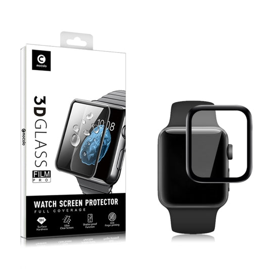 2 PCS mocolo 0.33mm 9H 3D Round Edge Tempered Glass Film for Apple Watch Series 4 40mm - Watch Cases by mocolo | Online Shopping South Africa | PMC Jewellery | Buy Now Pay Later Mobicred