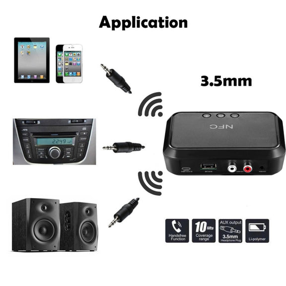 B10 NFC Desktop Bluetooth Music Receiver 4.1 Bluetooth Adapter USB Drive Reads Bluetooth Speaker