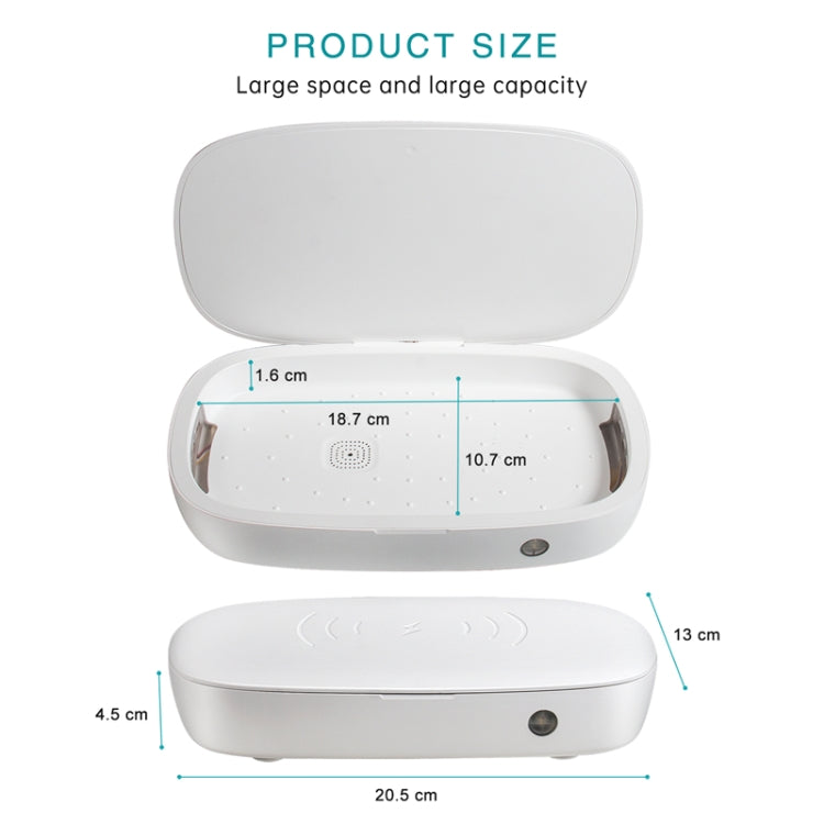 U3 UVC Ultraviolet Cell Phone Sterilization Box Mask Toothbrush Sterilizer Sterilization Box Wireless Charger