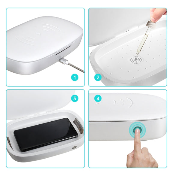 U3 UVC Ultraviolet Cell Phone Sterilization Box Mask Toothbrush Sterilizer Sterilization Box Wireless Charger