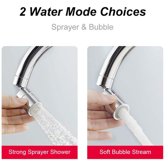 Dual-Function Faucet Spout Bubbler Splash-Proof Two-Function Kitchen Copper Filter, interface:External