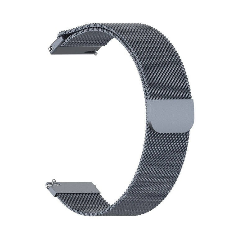 18mm Milan Stainless Steel Mesh Watch Band(Gray)