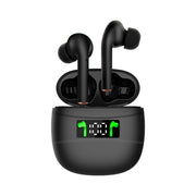 J3 Pro TWS Hifi Wireless Bluetooth 5.2 Earphone LED Display Water-resistant Sports Gaming Headset Noise Earbuds(Black)