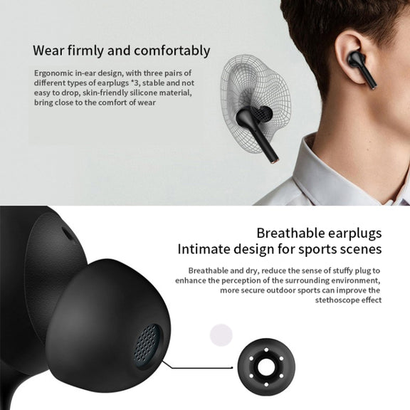 J3 Pro TWS Hifi Wireless Bluetooth 5.2 Earphone LED Display Water-resistant Sports Gaming Headset Noise Earbuds(White)