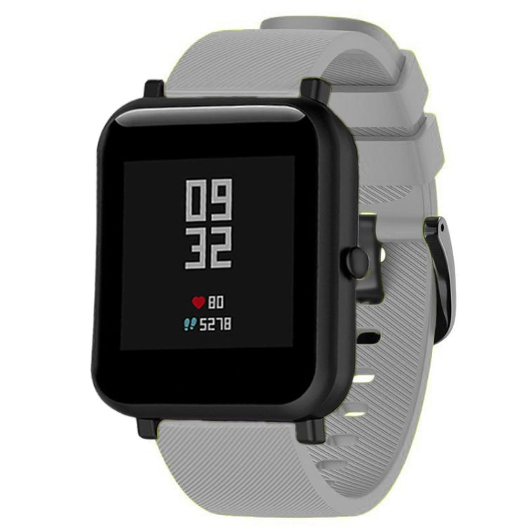 20mm For Huami Amazfit GTS / Samsung Galaxy Watch Active 2 / Gear Sport Silicone Watch Band(Gray) - Watch Bands by PMC TechLife | Online Shopping South Africa | PMC TechLife | Buy Now Pay Later Mobicred
