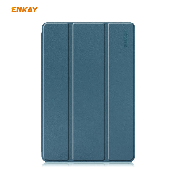 For Samsung Galaxy Tab S6 Lite P610 / P615 / Tab S6 Lite 2022 / P613 / P619 ENKAY Leather Smart Tablet Case with Pen Slot(Light Blue)