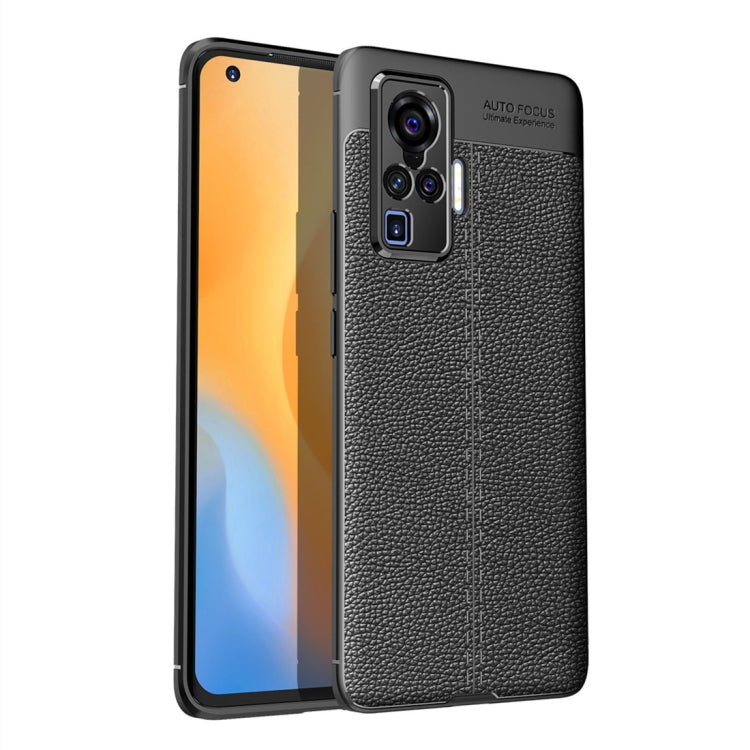 For VIVO X50 Pro Litchi Texture TPU Shockproof Case(Black) - free shipping - PMC TechLife - Order now!