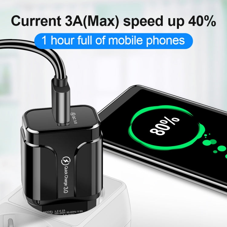 Portable QC3.0 18W USB Port Universal Quick Charging Charger, US Plug(Black) - free shipping - PMC TechLife - Order now!