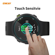 Compatible with Garmin Compatible witherunner 45 / 45S 2 PCS ENKAY Hat-Prince 0.2mm 9H 2.15D Curved Edge Tempered Glass Screen Protector  Watch Film