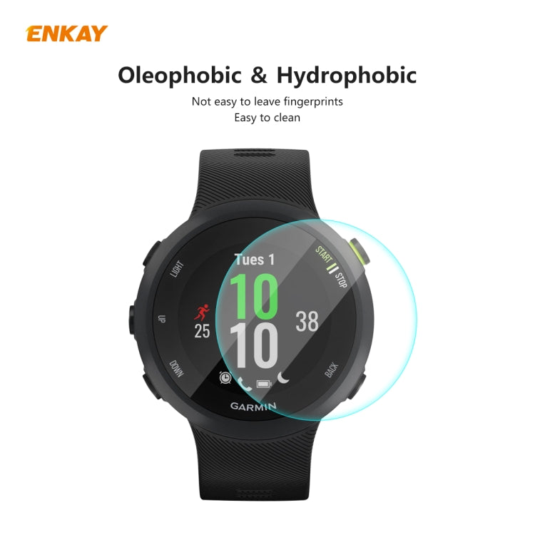 Compatible with Garmin Compatible witherunner 45 / 45S 2 PCS ENKAY Hat-Prince 0.2mm 9H 2.15D Curved Edge Tempered Glass Screen Protector  Watch Film - Screen Protector by ENKAY | Online Shopping South Africa | PMC TechLife | Buy Now Pay Later Mobicred