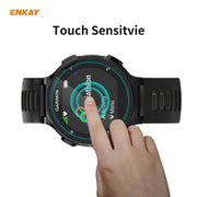Compatible with Garmin Compatible witherunner 735 / 735XT 2 PCS ENKAY Hat-Prince 0.2mm 9H 2.15D Curved Edge Tempered Glass Screen Protector  Watch Film