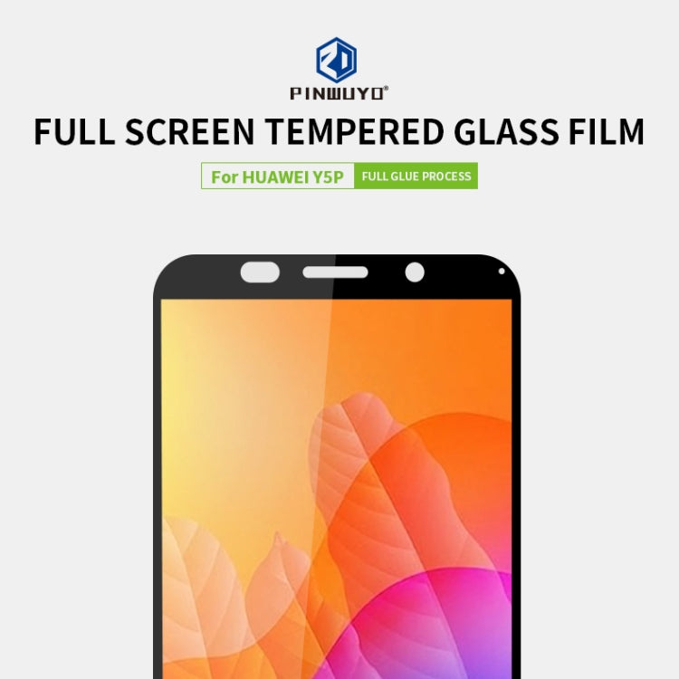 For Huawei  Y5P/Y5 Prime PINWUYO 9H 2.5D Full Screen Tempered Glass Film(Black)