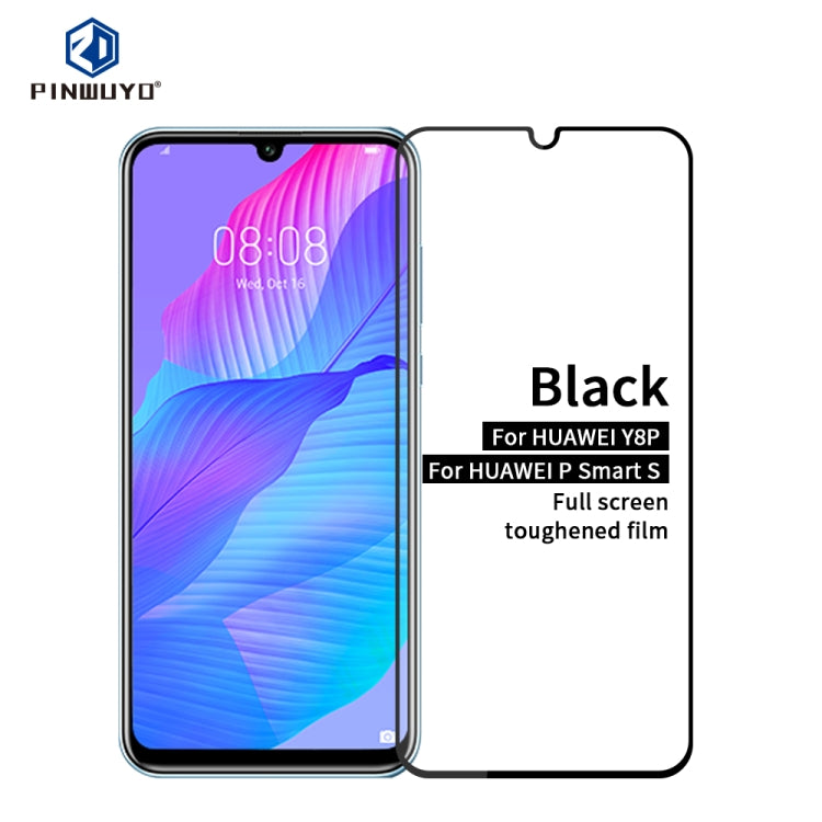 For Huawei Y8P / P smart S PINWUYO 9H 2.5D Full Screen Tempered Glass Film(Black) - Huawei Tempered Glass by PINWUYO | Online Shopping South Africa | PMC TechLife | Buy Now Pay Later Mobicred