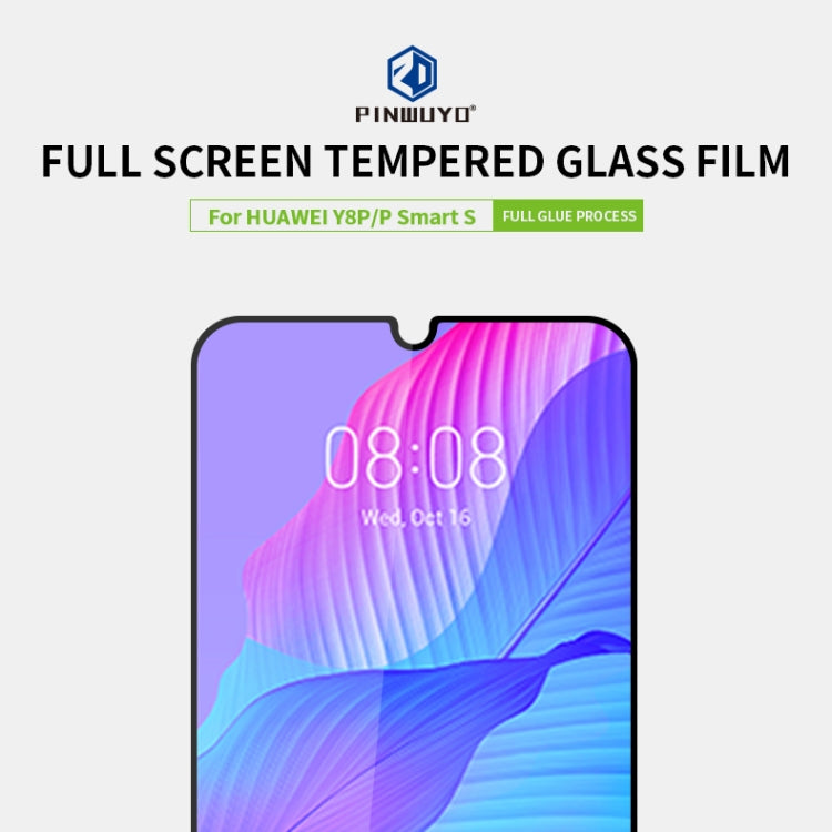 For Huawei Y8P / P smart S PINWUYO 9H 2.5D Full Screen Tempered Glass Film(Black) - Huawei Tempered Glass by PINWUYO | Online Shopping South Africa | PMC TechLife | Buy Now Pay Later Mobicred