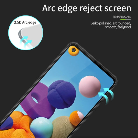 For Samsung Galaxy A21S MOFI 9H 2.5D Full Screen Tempered Glass Film(Black)
